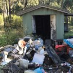 Rubbish from a shed ready to be removed by Big Rat Skip Bin